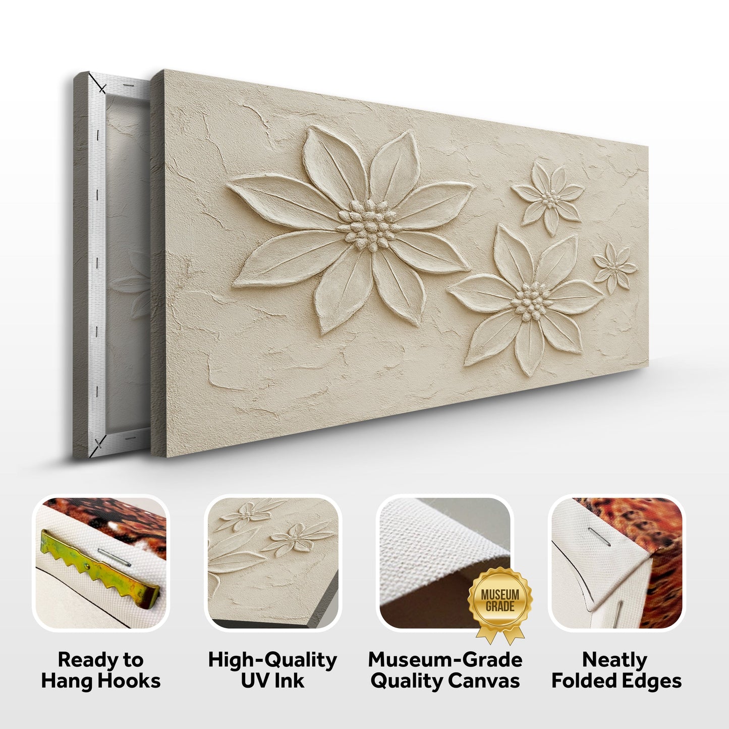 Floral Abstract Canvas Wall Art - Botanical Art