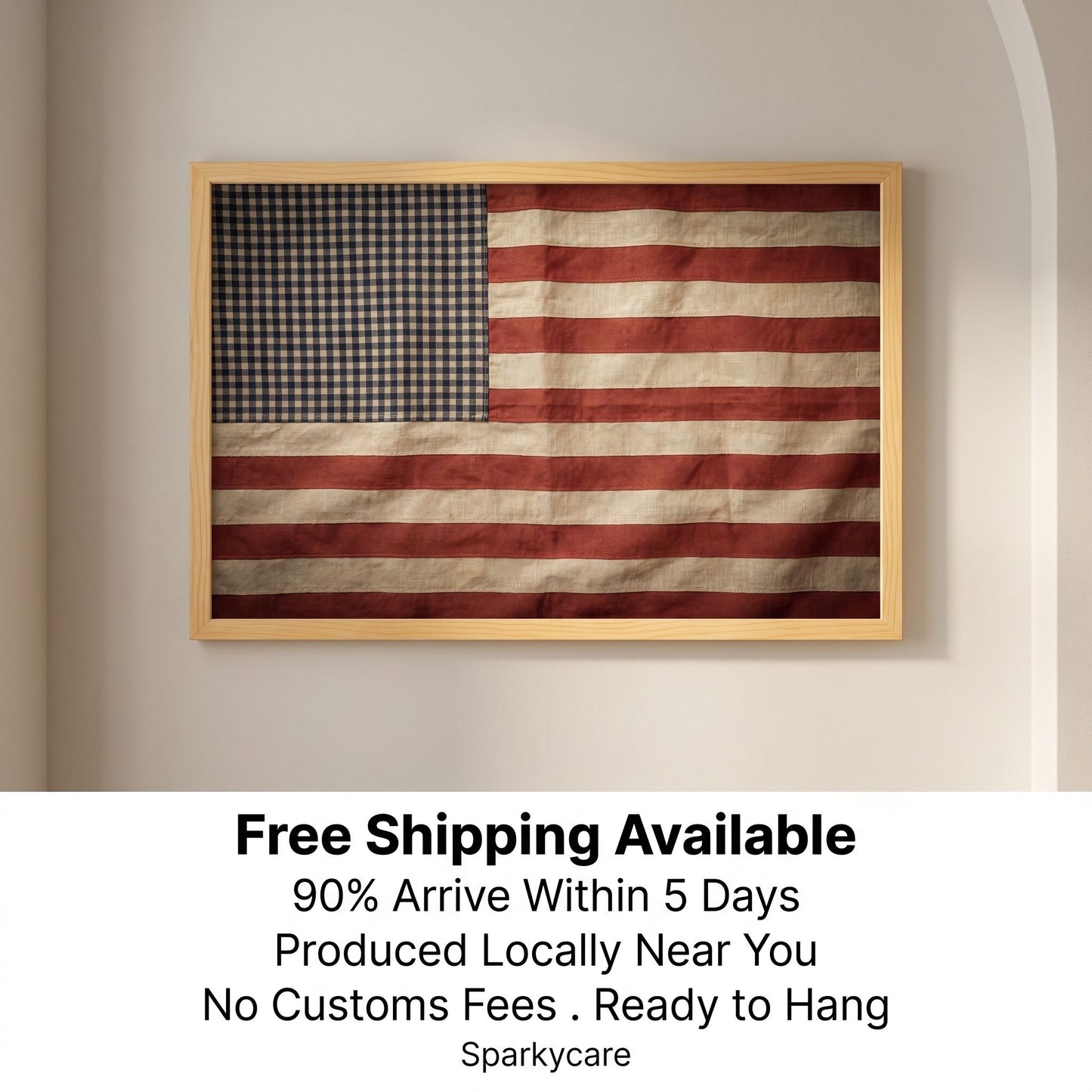 Vintage American Flag Wall Art