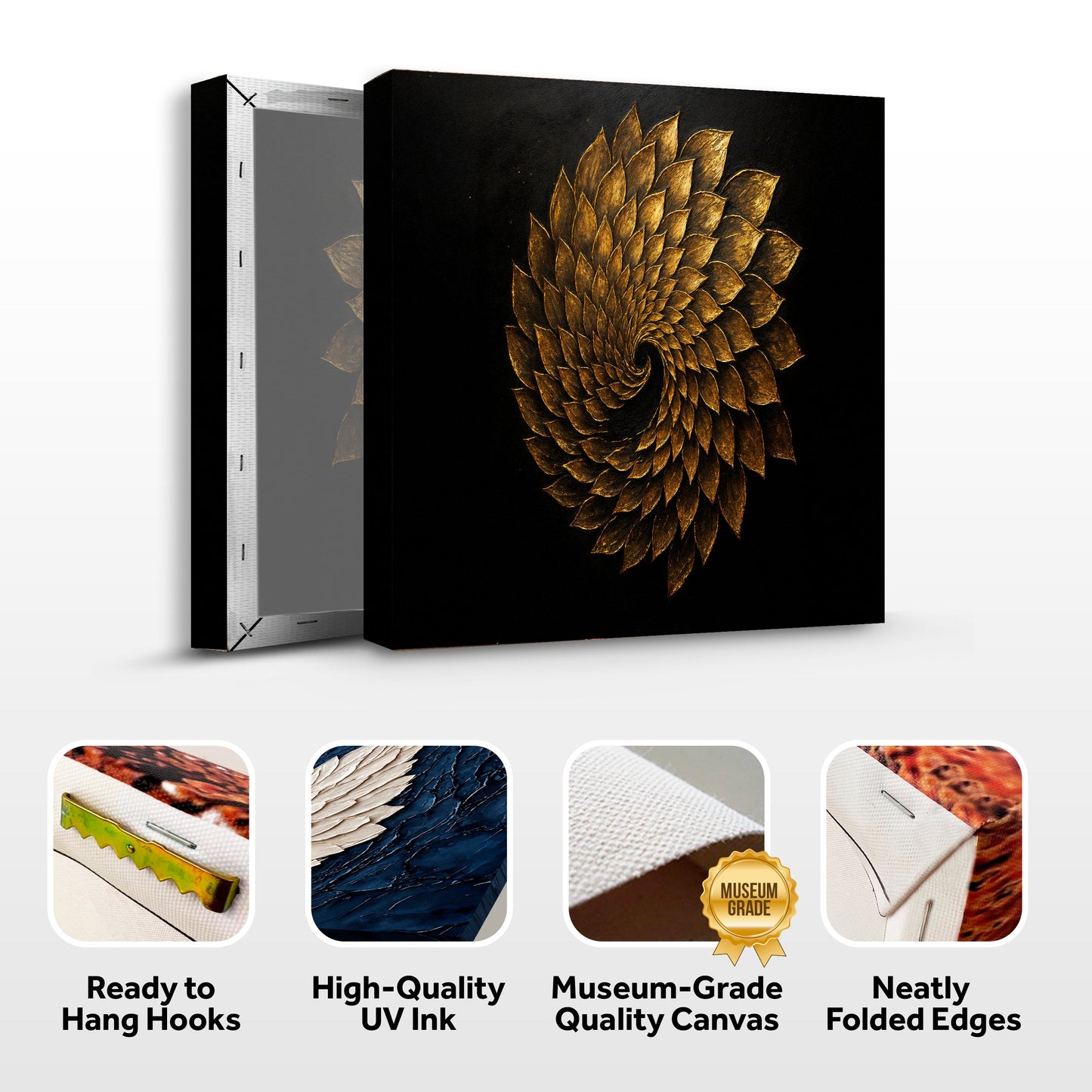 Winged Harmony Abstract Canvas Wall Art