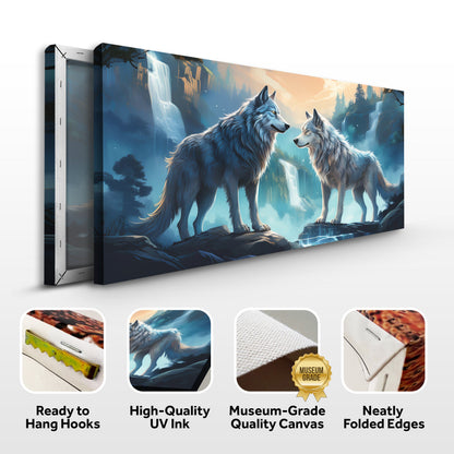 3D Wolves Wall Art Large