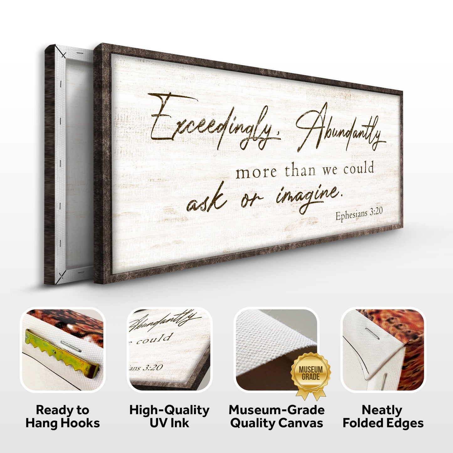 Exceedingly Abundantly More Faith Canvas Sign IV