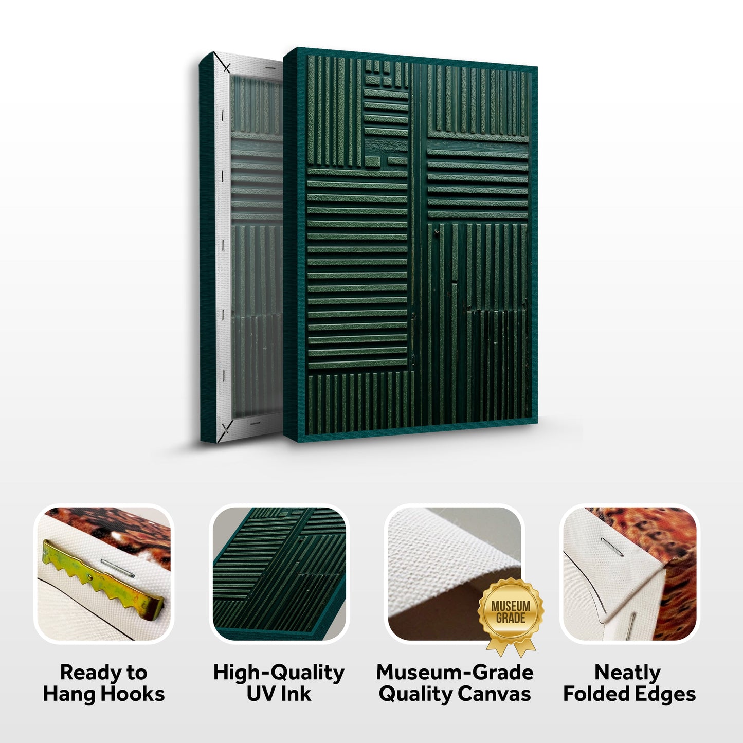 Green Abstract Patterns Canvas Wall Art