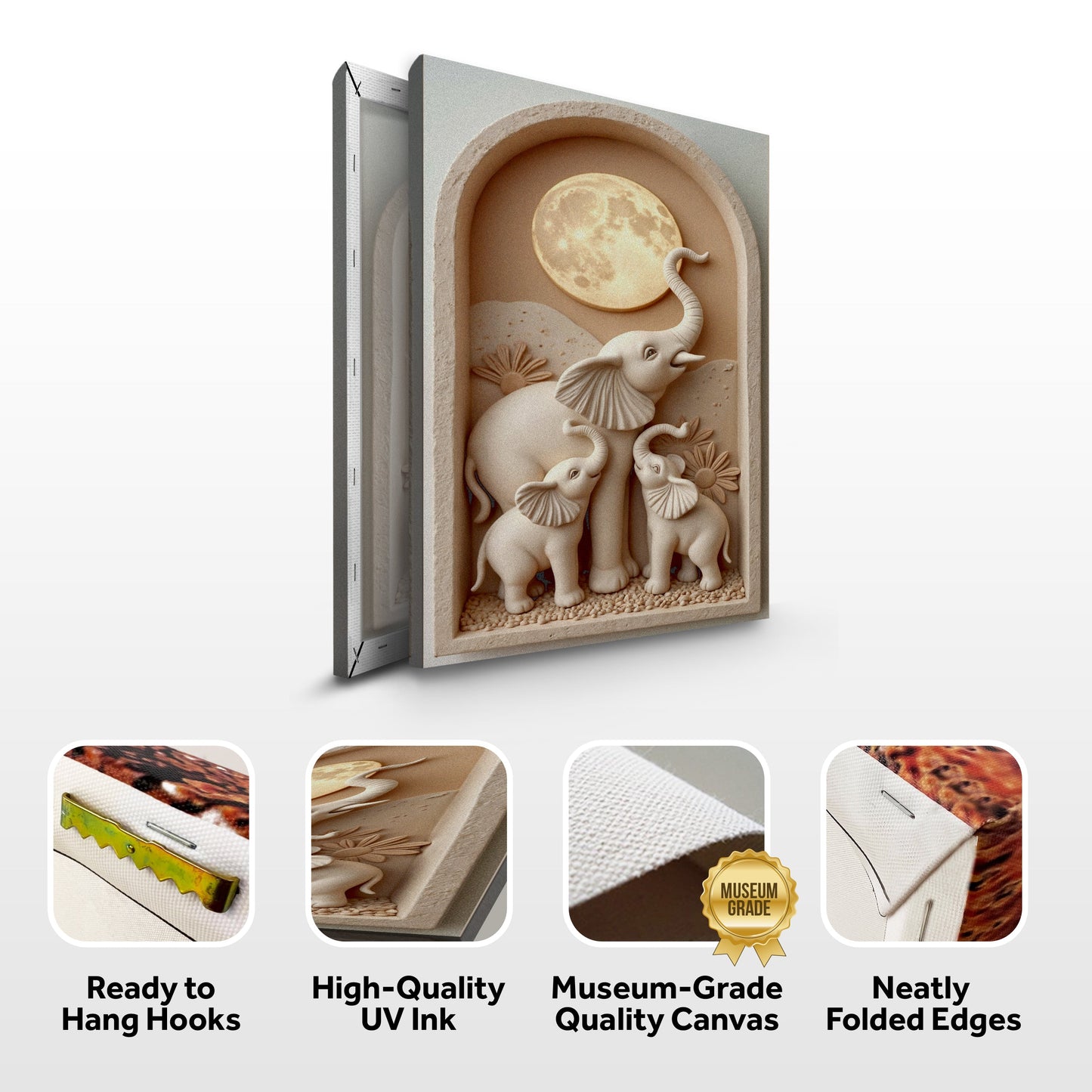 Elephant Harmony Canvas Wall Art