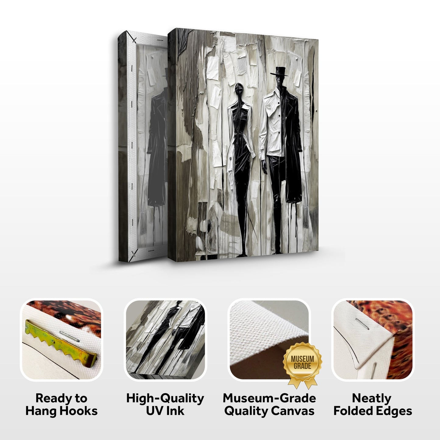 Beige and Black Minimalist Canvas Wall Art