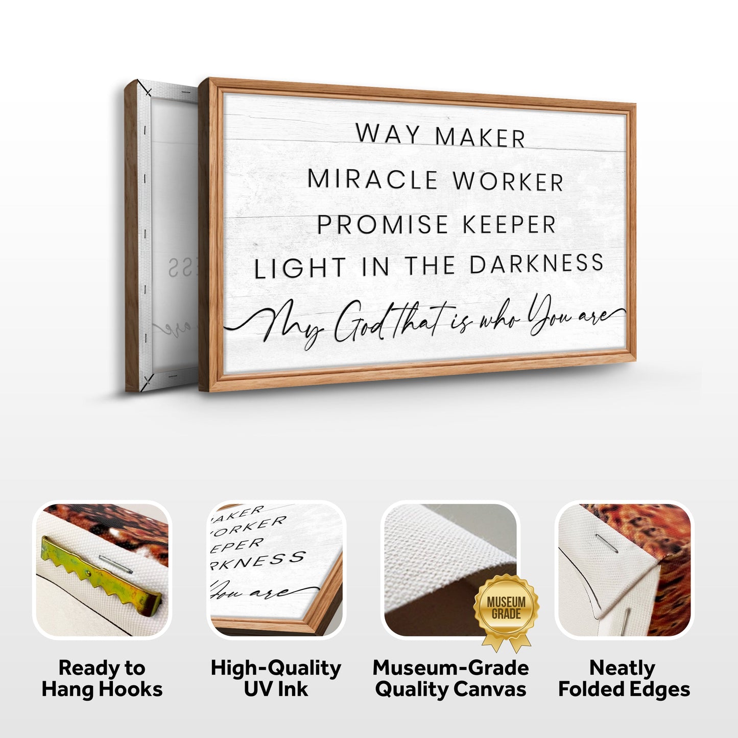 Way Maker Miracle Worker Faith Canvas Wall Art