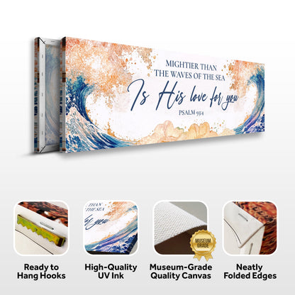 Mightier Than the Waves Psalm 93:4 Faith Canvas
