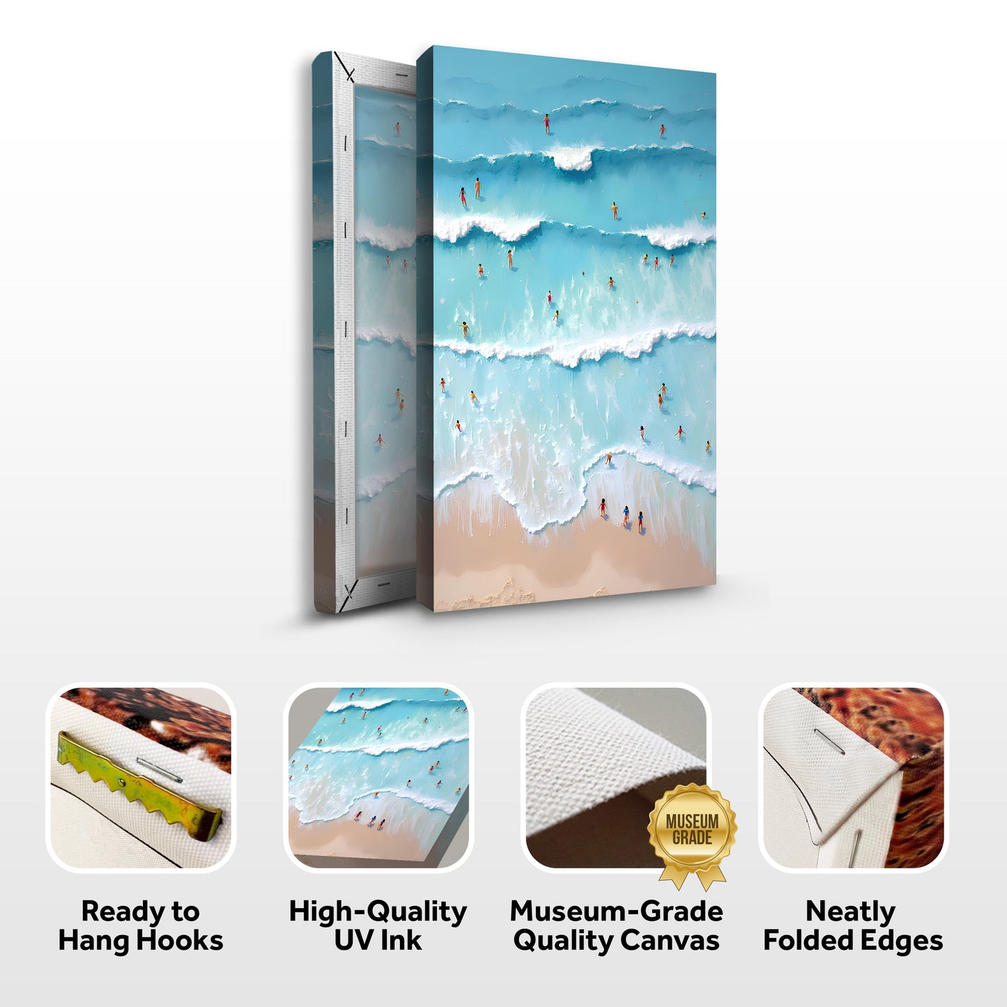 Beach Days Coastal Canvas Wall Art IX