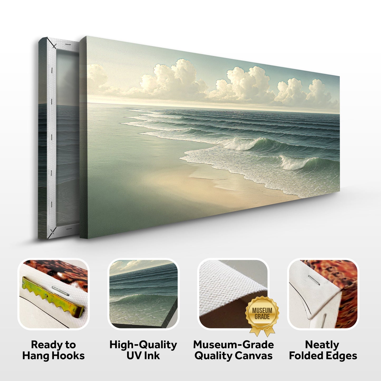 Beach Shoreline Coastal Canvas Wall Art