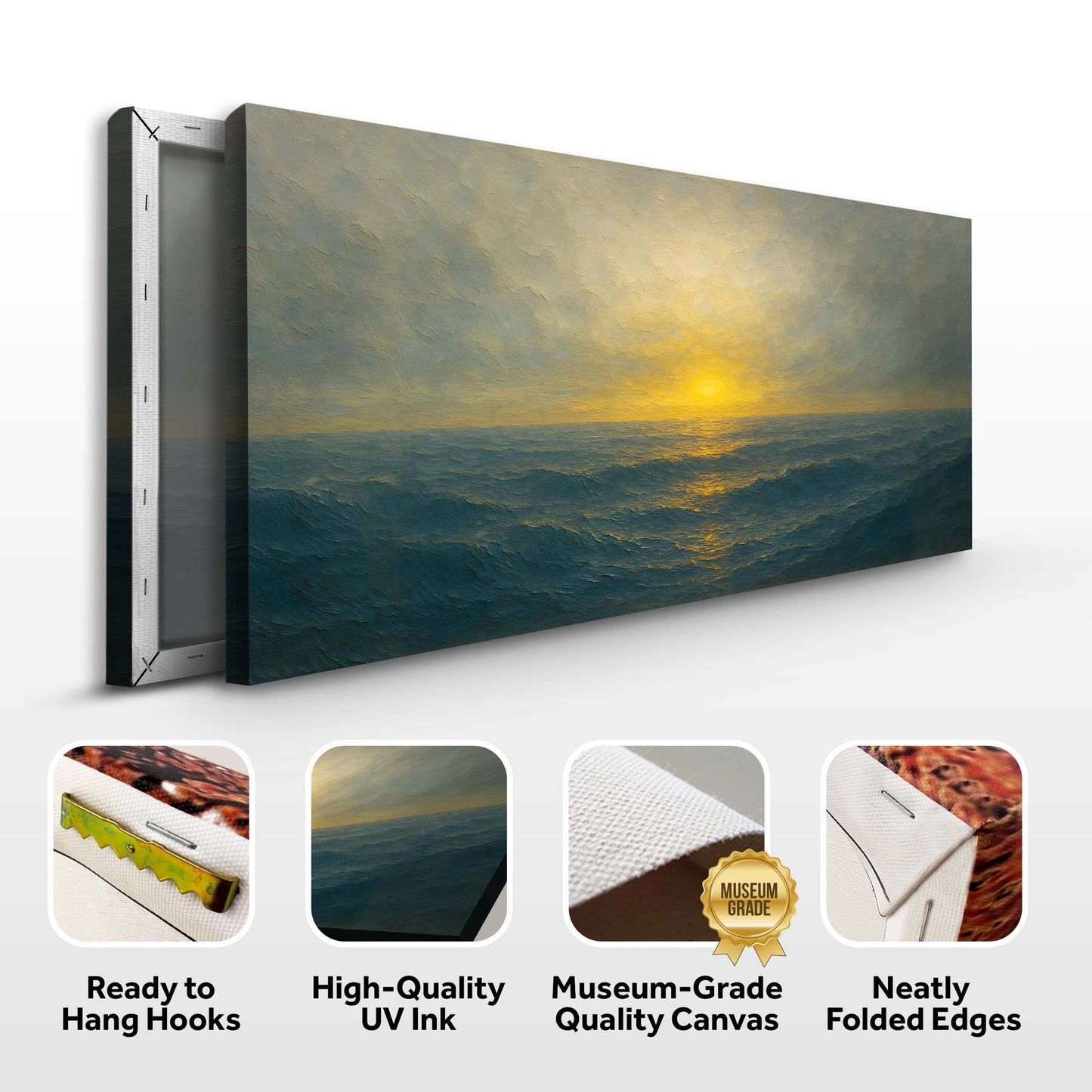 Waterscape Abstract Canvas Wall Art IV