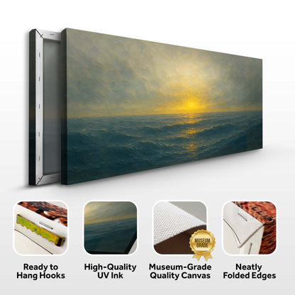 Waterscape Abstract Canvas Wall Art IV