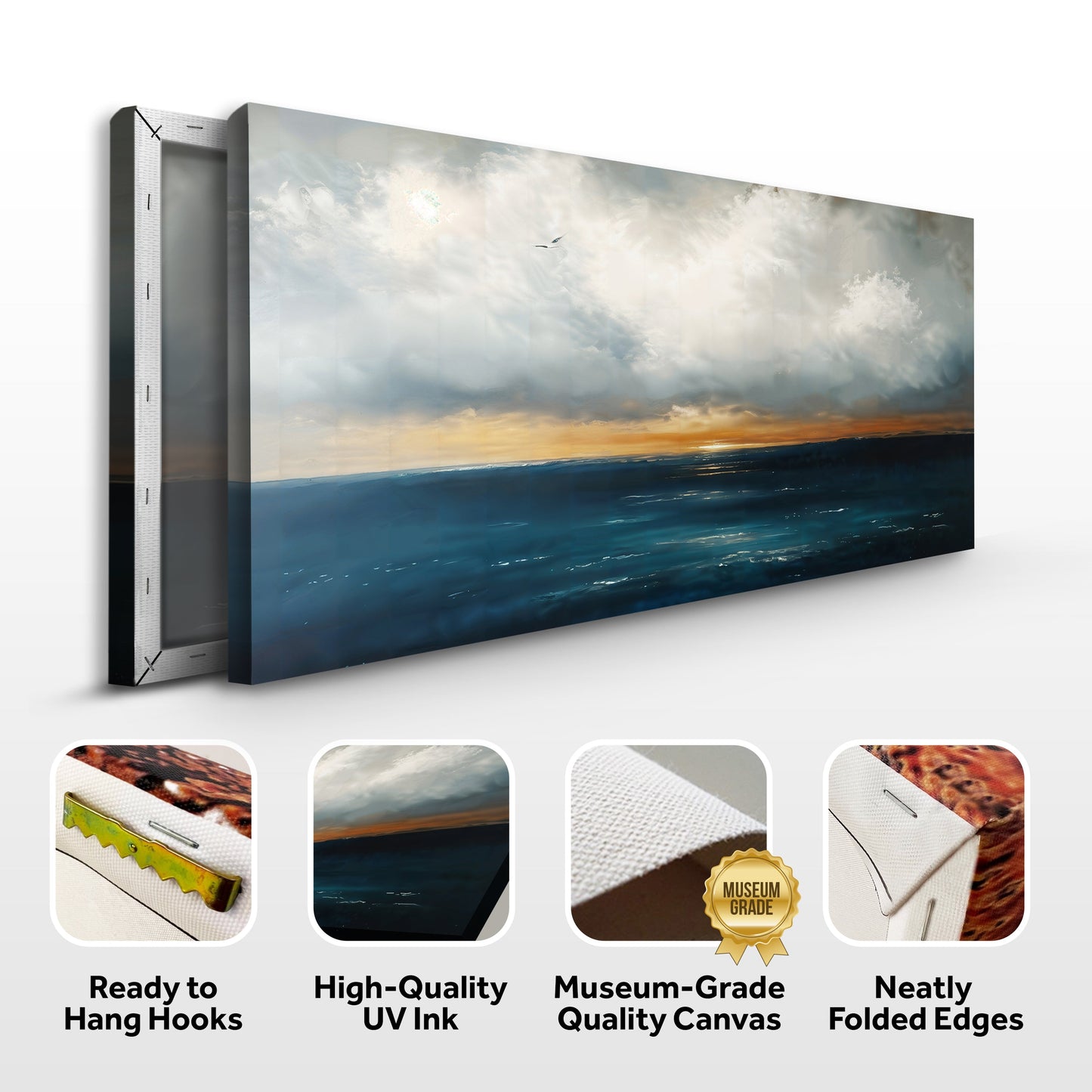 Waterscape Abstract Canvas Wall Art III