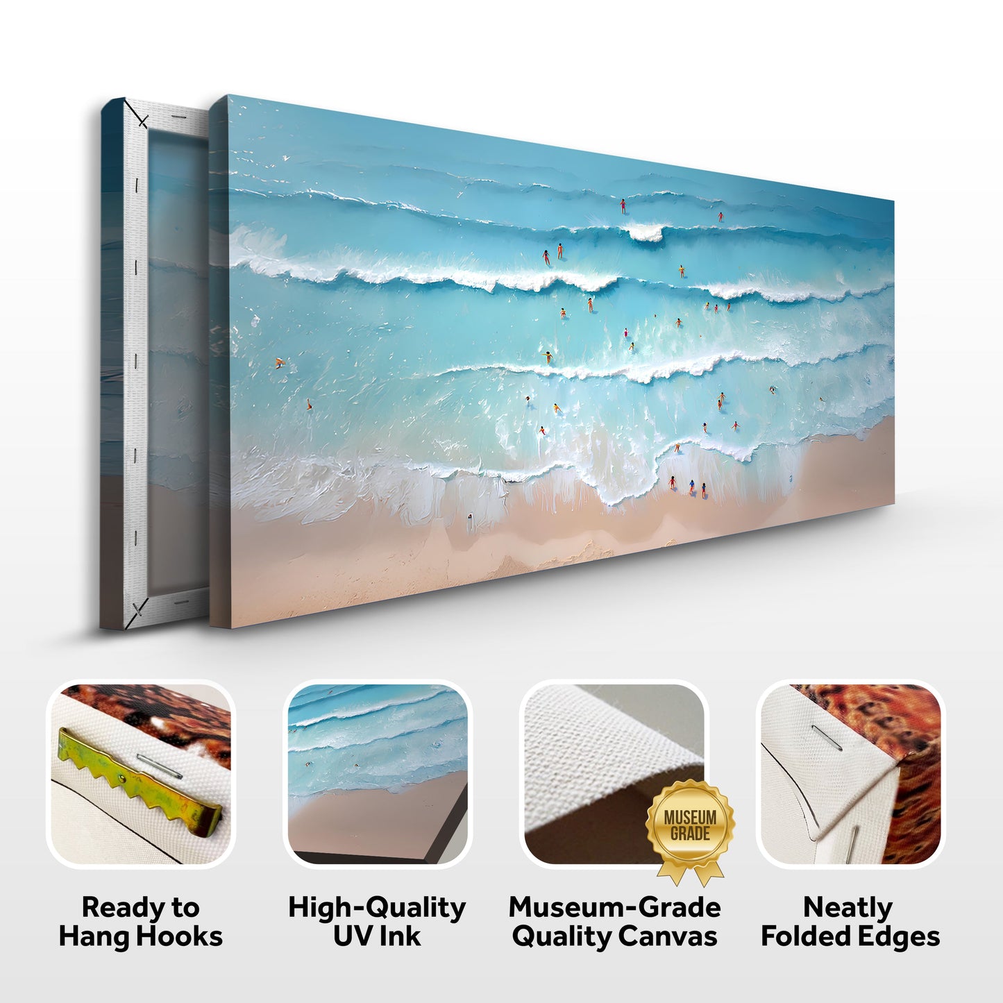 Beach Days Coastal Canvas Wall Art VIII