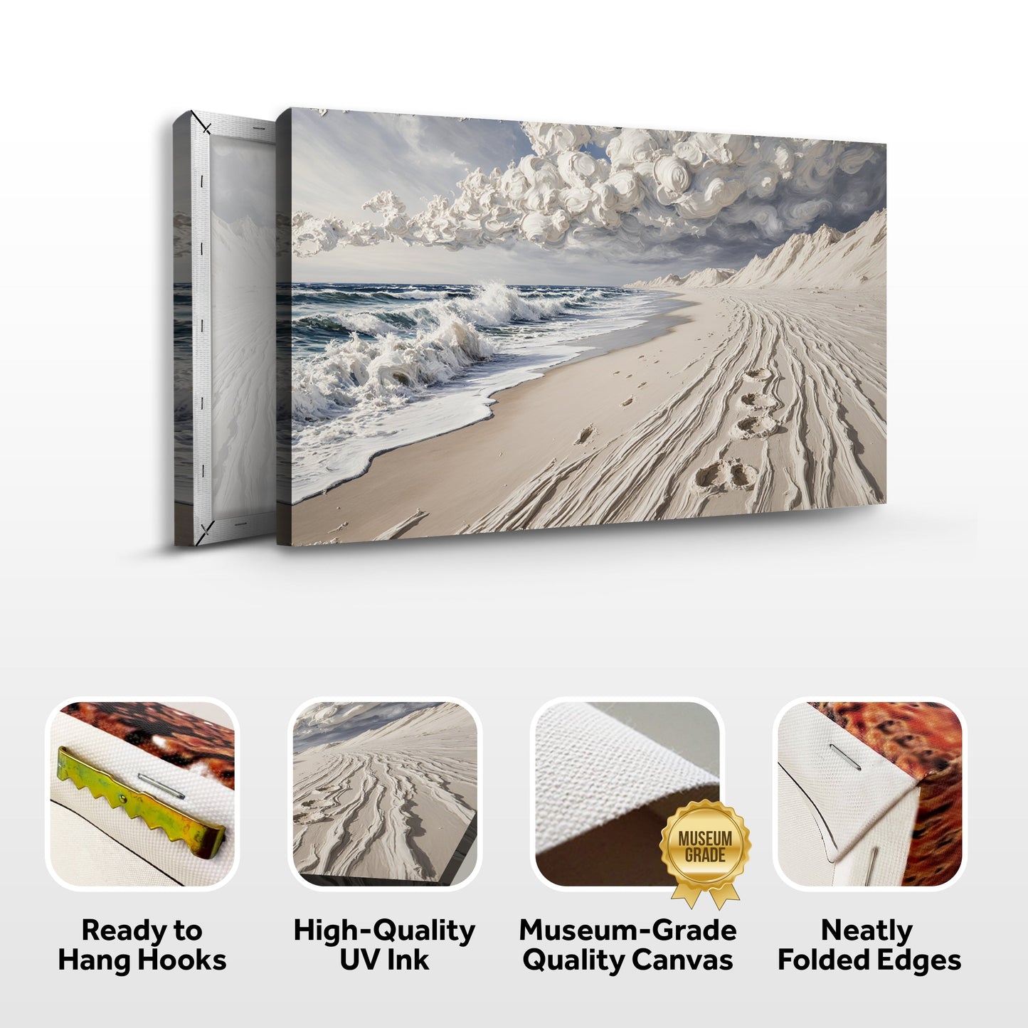 Footprints in the Sand Canvas Wall Art