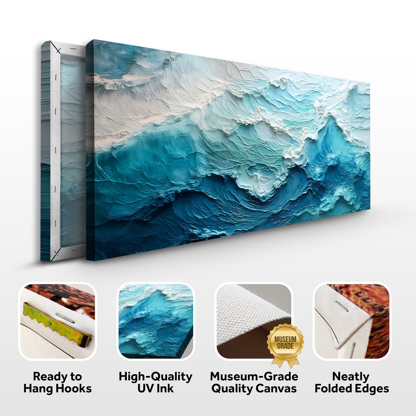 Blue Ocean Coastal Canvas Wall Art