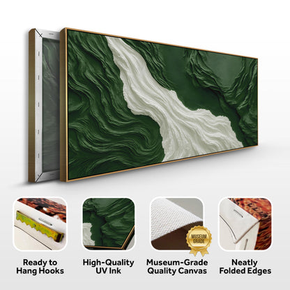 Green Rivers Abstract Canvas Wall Art