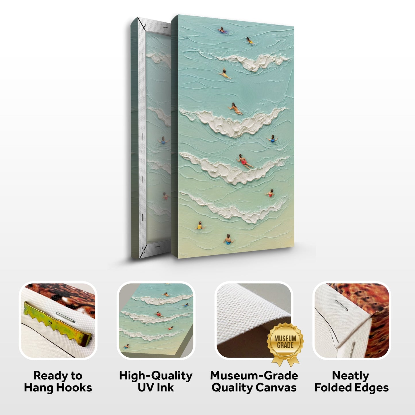 Beach Days Coastal Canvas Wall Art XIX