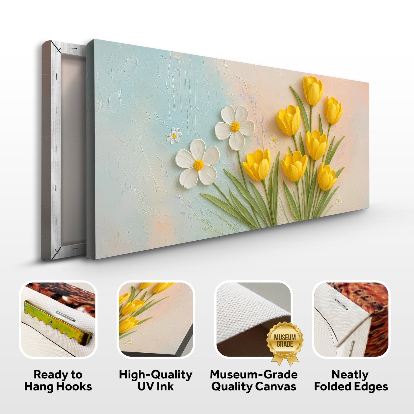 Panoramic Floral Canvas Wall Art