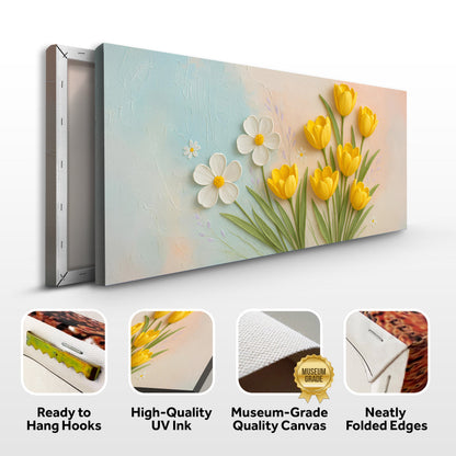 Panoramic Floral Canvas Wall Art