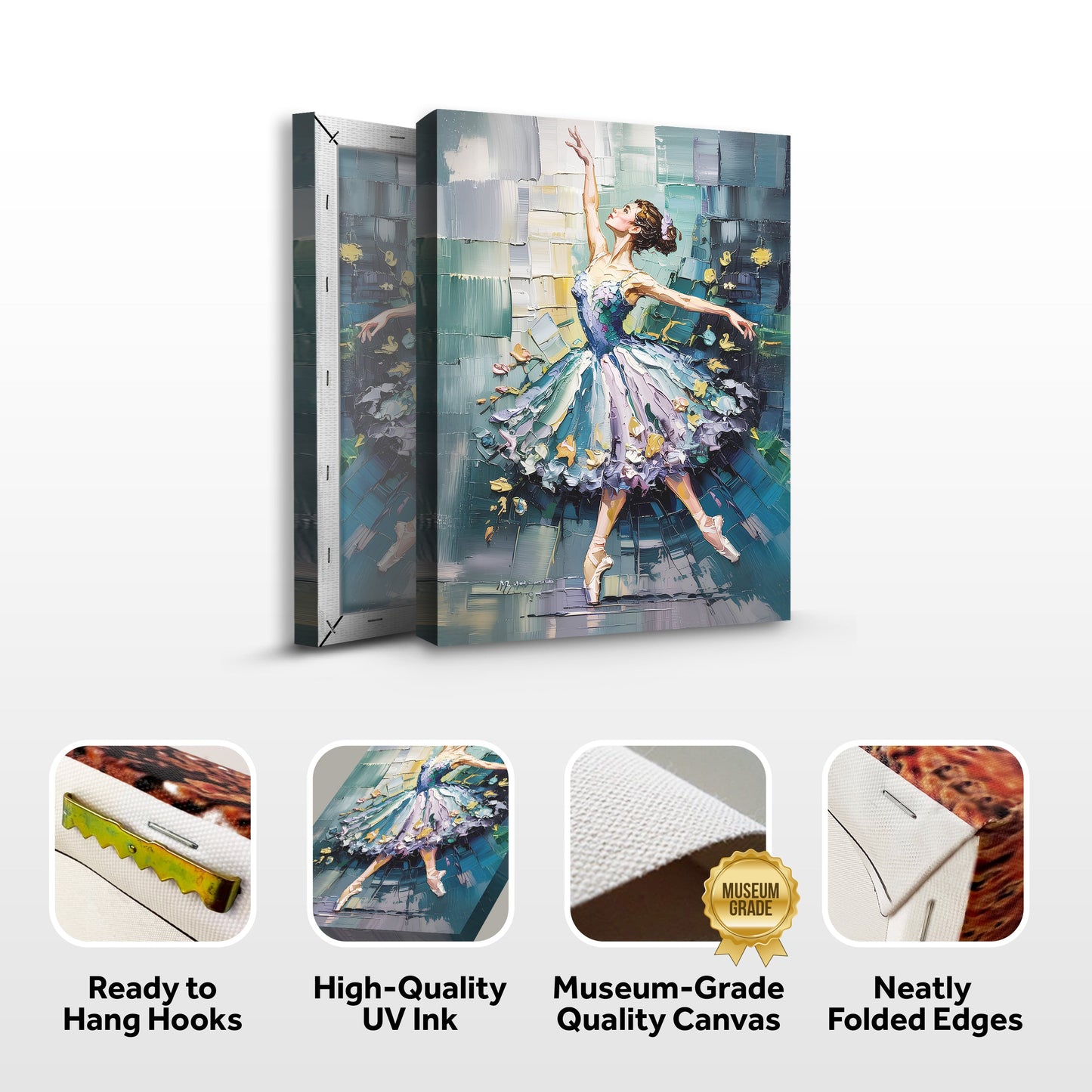 Ballerina Abstract Canvas Wall Art