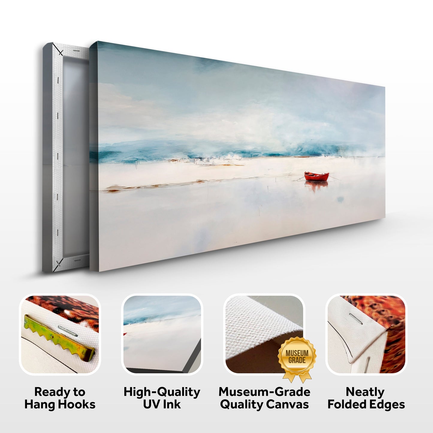 Misty Morning Abstract Canvas Wall Art