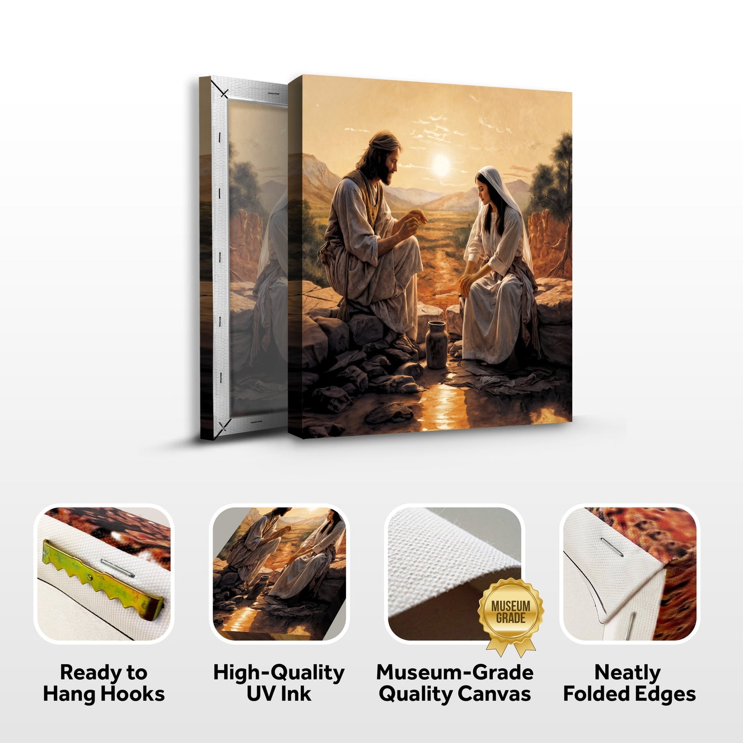 Samaritan at the Well Faith Canvas Wall Art III