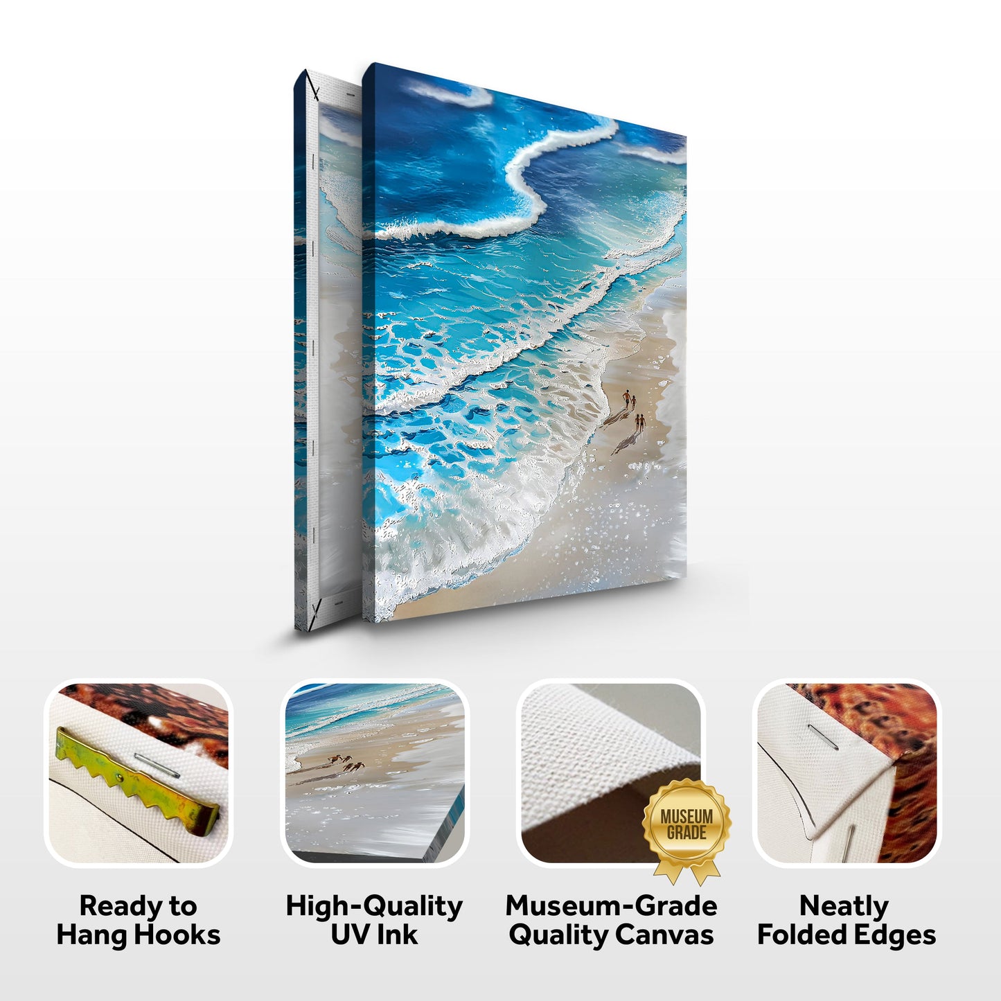 Beachfront Painting Coastal Canvas Wall Art