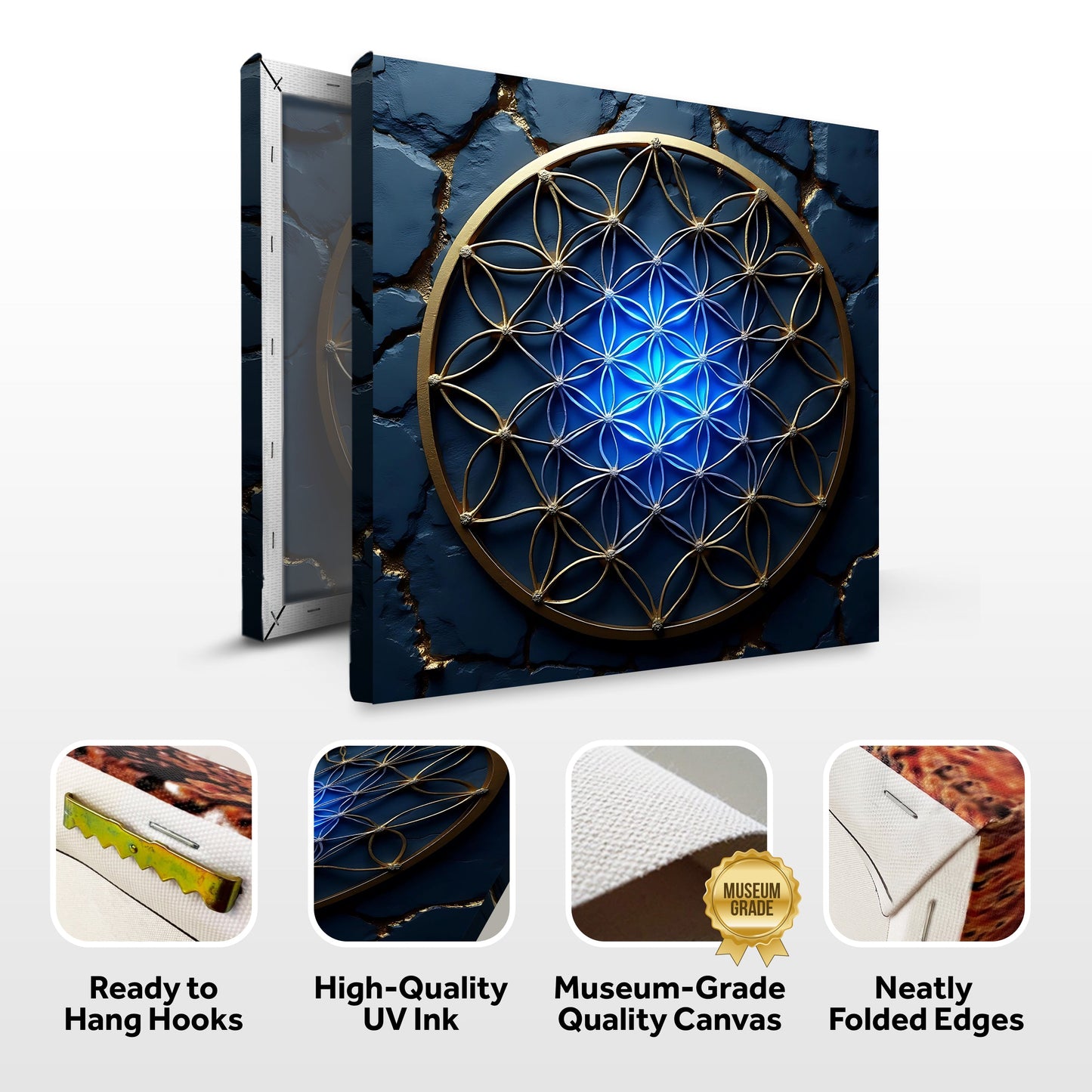 Flower of Life Canvas Wall Art - Style B