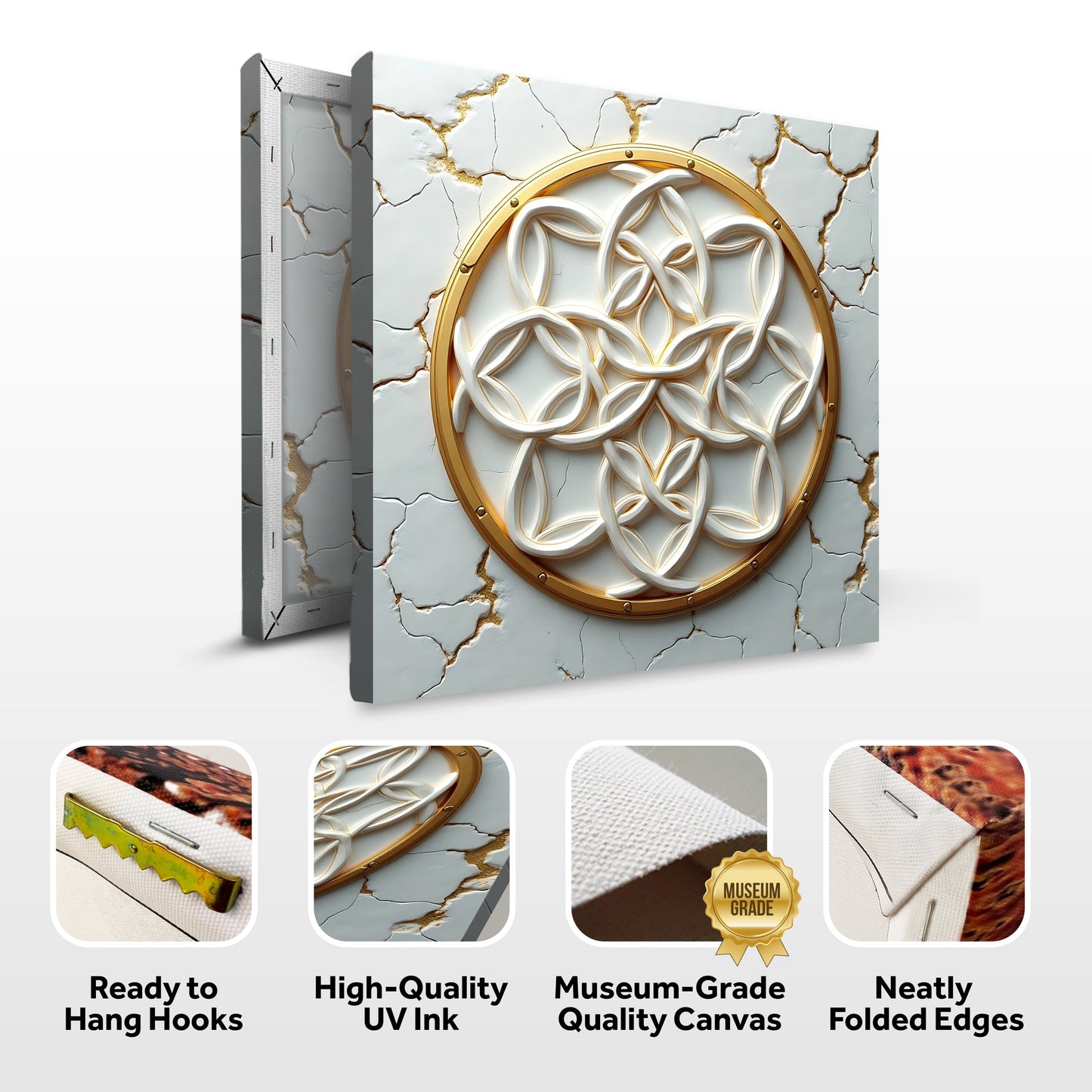 Flower of Life 3D Canvas Wall Art - Style B