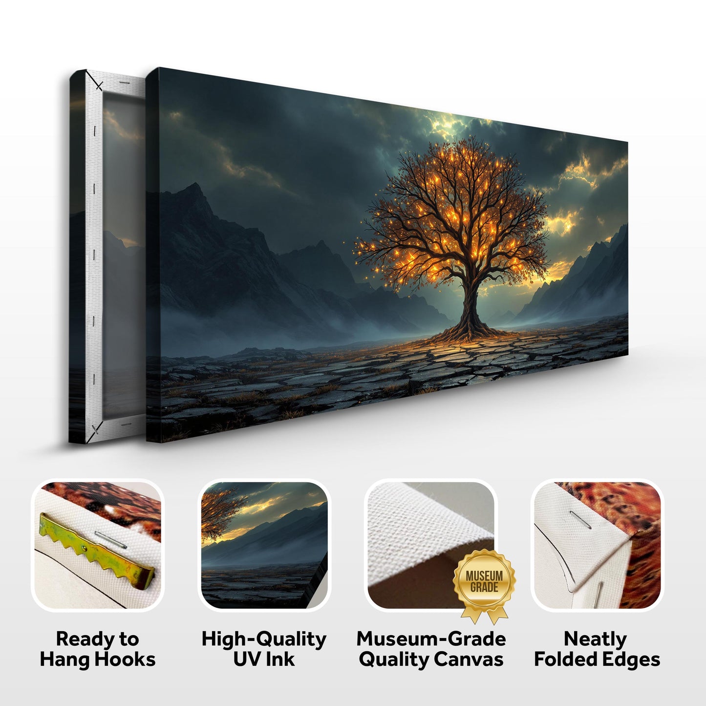 Burning Bush Scripture Canvas Wall Art Faith Gift