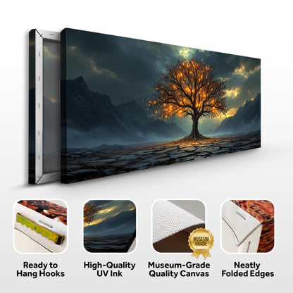 Burning Bush Scripture Canvas Wall Art Faith Gift
