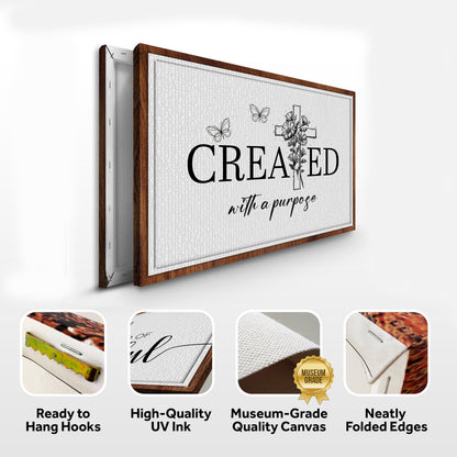 Created With A Purpose Faith Canvas Wall Art