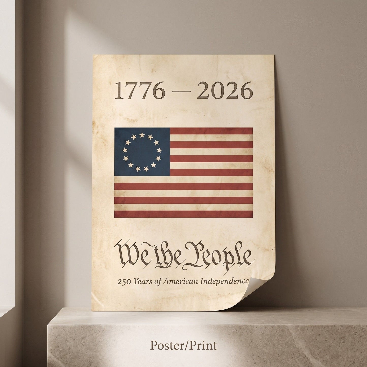 1776 American Flag Wall Art - We the People