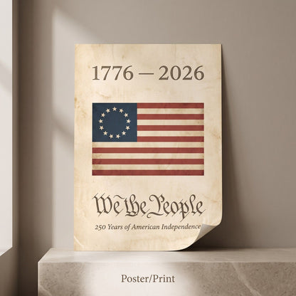 1776 American Flag Wall Art - We the People