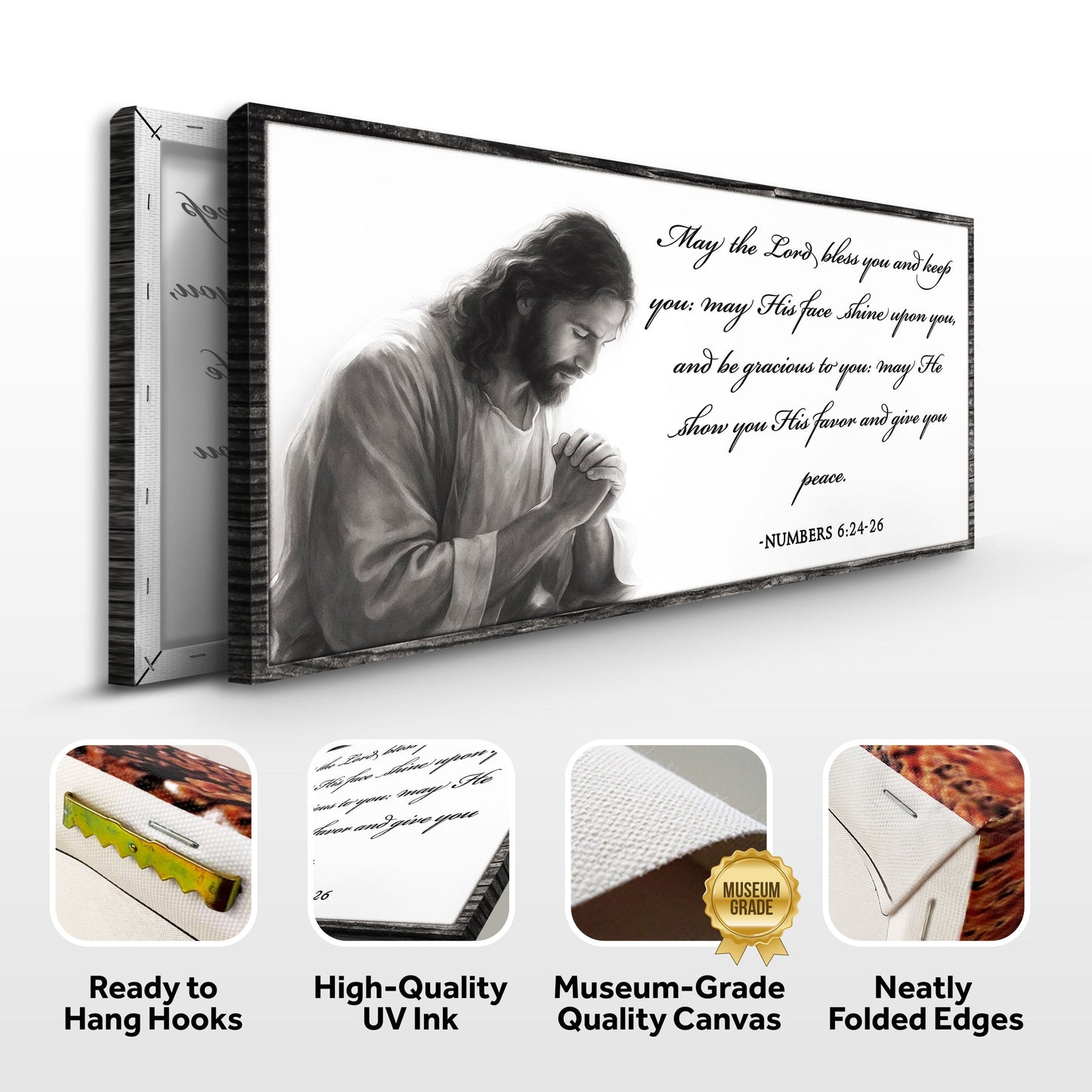 Numbers 6:24-26 Scripture Blessing Canvas Wall Art