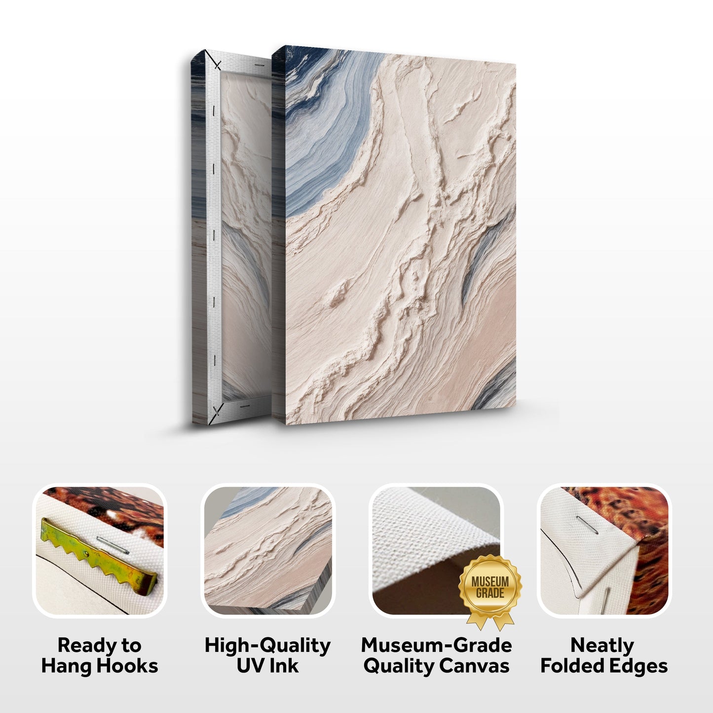 Minimalist Waves Abstract Canvas Wall Art