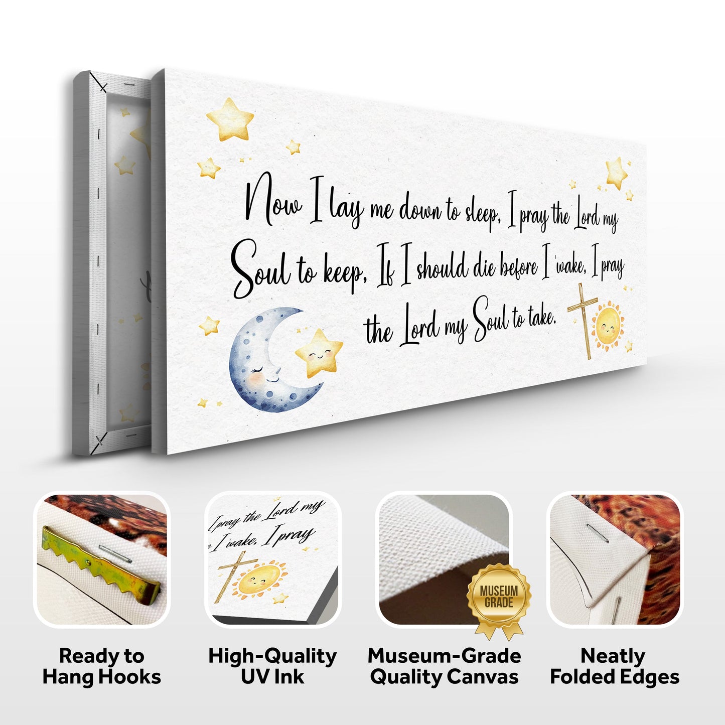I Lay Me Down To Sleep Faith Canvas Wall Art