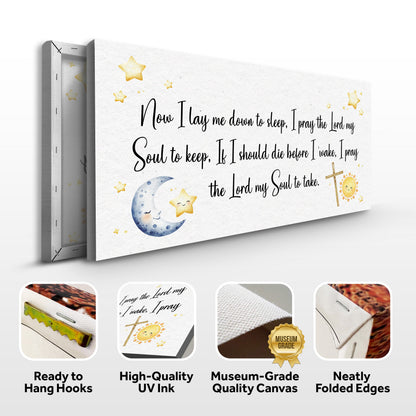 I Lay Me Down To Sleep Faith Canvas Wall Art