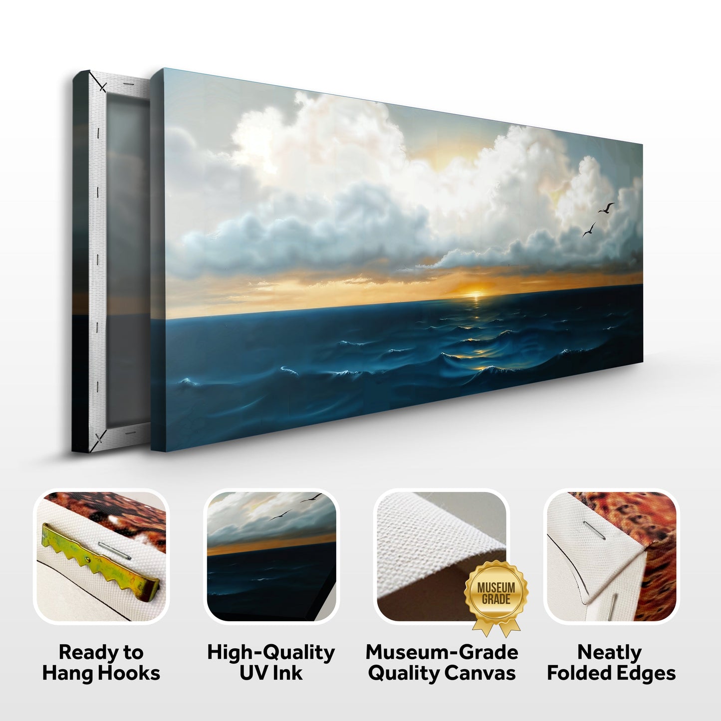 Waterscape Abstract Canvas Wall Art II