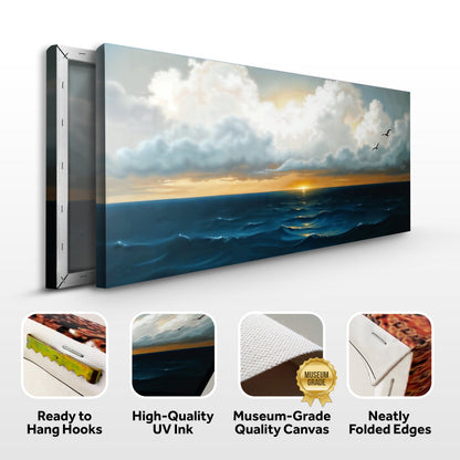 Waterscape Abstract Canvas Wall Art II