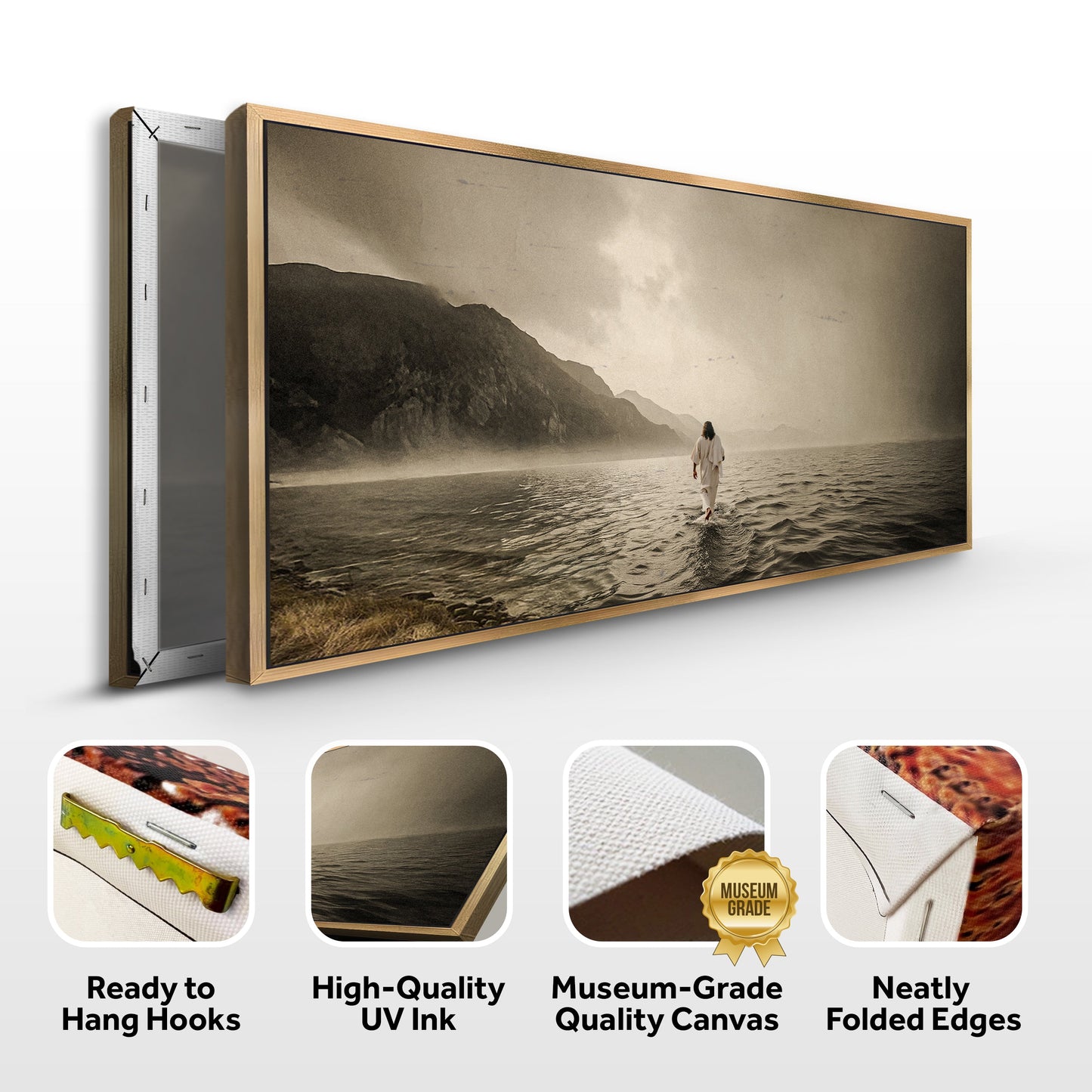 Walking On Water Faith Canvas Wall Art