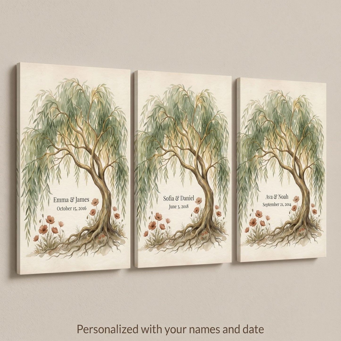 Personalized Willow Anniversary Canvas