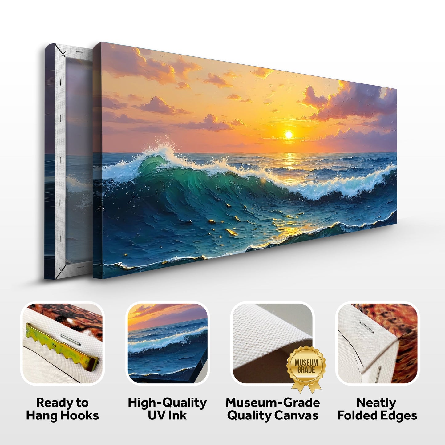 Waterscape Abstract Canvas Wall Art XII