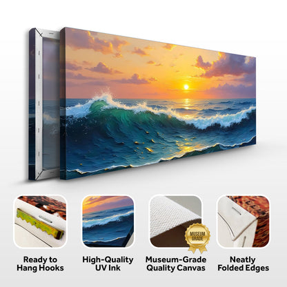 Waterscape Abstract Canvas Wall Art XII