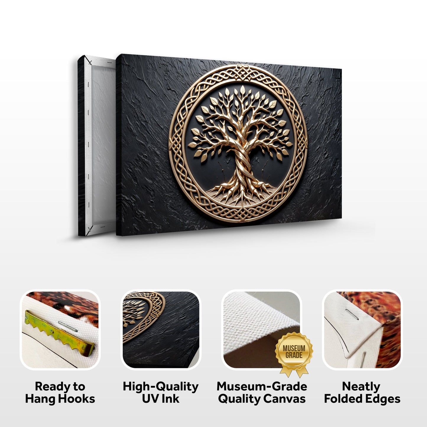 3D Celtic Tree of Life Canvas Wall Art V