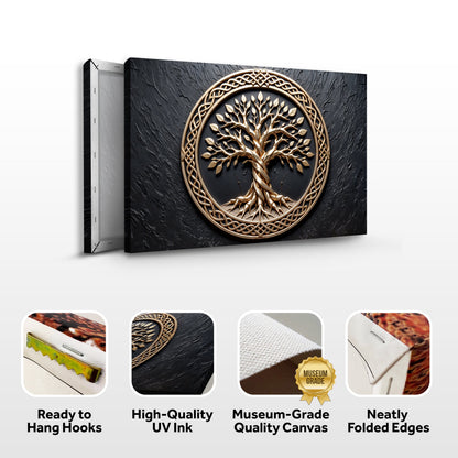 3D Celtic Tree of Life Canvas Wall Art V