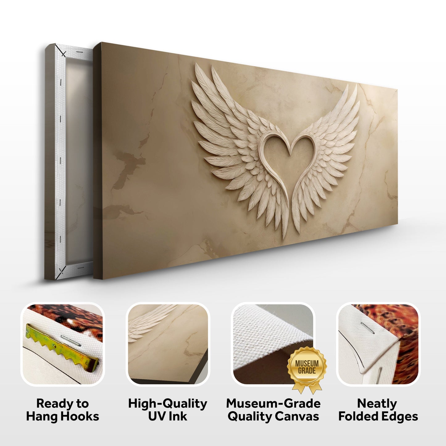 Wings of Love Abstract Canvas Wall Art