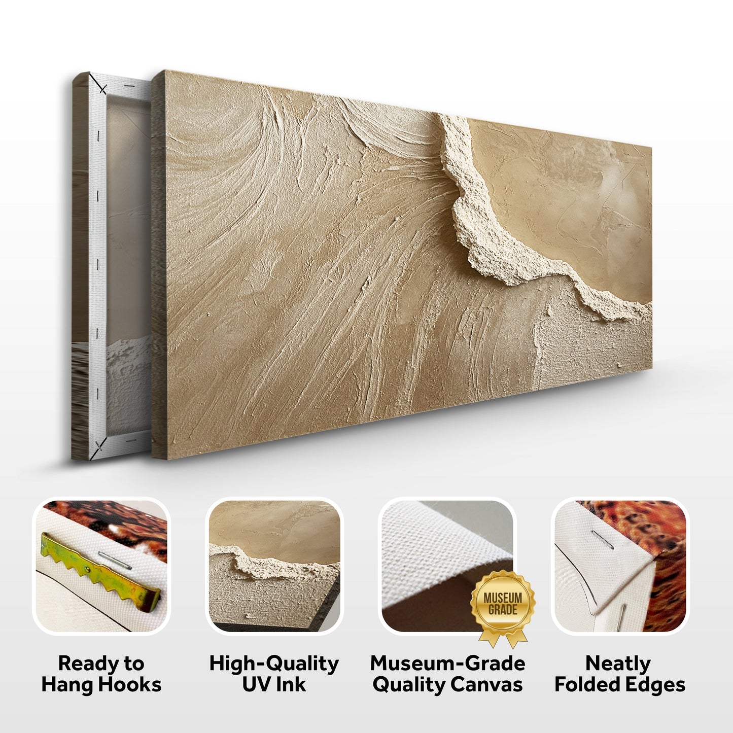 Minimalist Wide-Format Abstract Canvas Wall Art