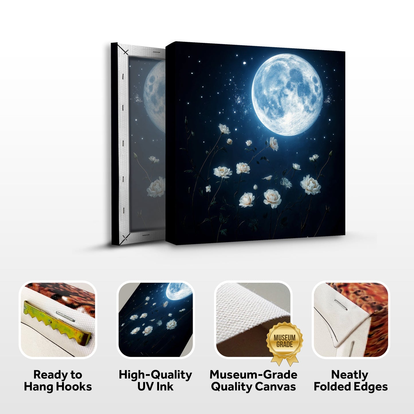 Lunar Moon Canvas Wall Art