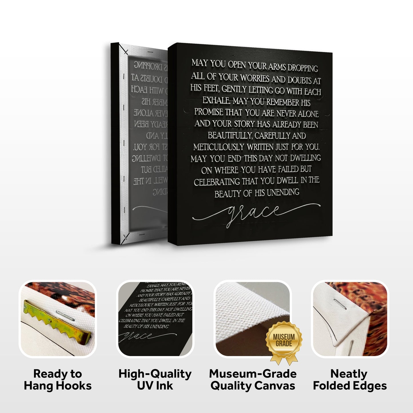 Unending Grace Faith Square Canvas Wall Art