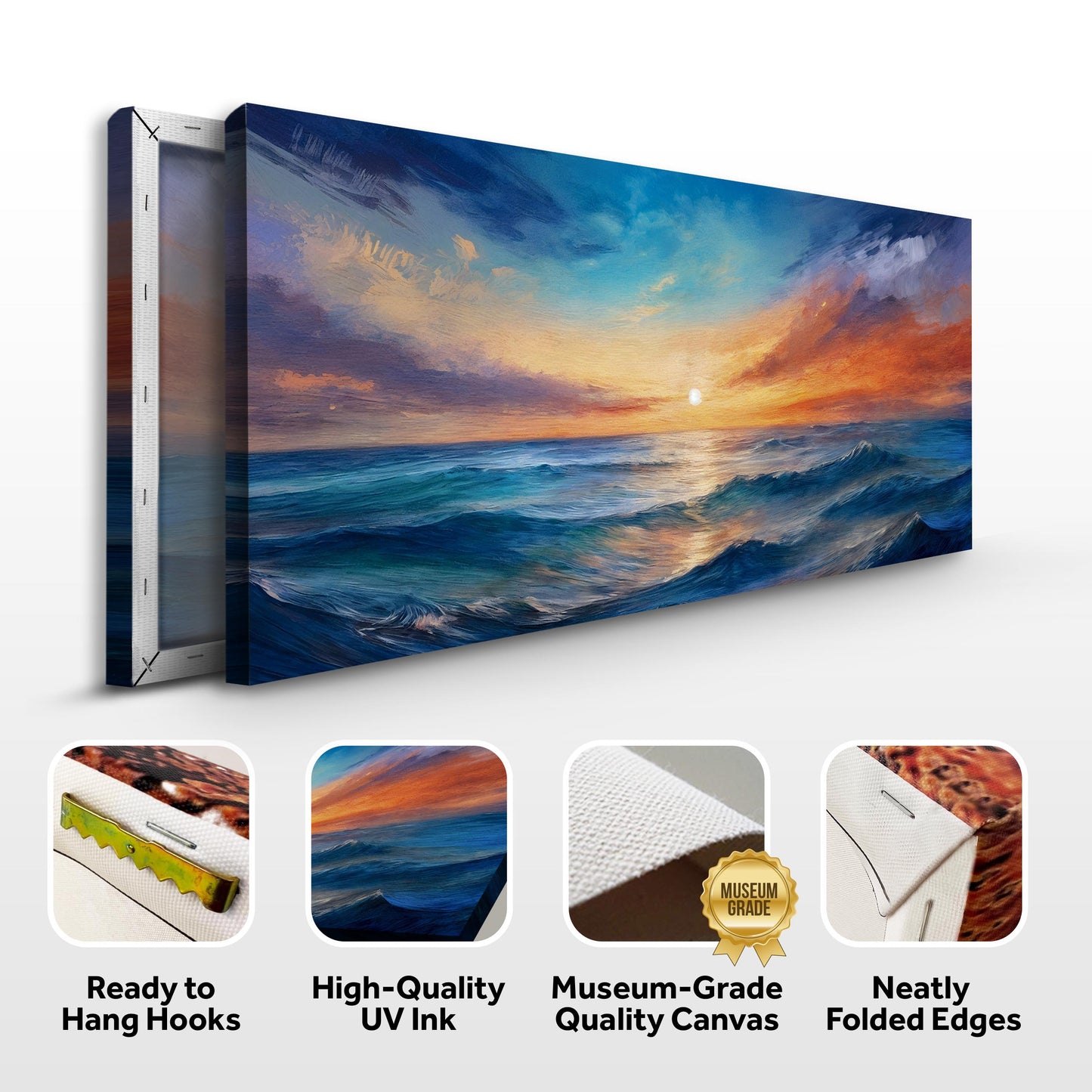 Waterscape Abstract Canvas Wall Art XIII